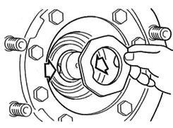 Place washer lug in the gap on the wheel axle. Drawing 5 Drawing 6 7. Important note! Follow the fact that the remote washer is kept in correct position.