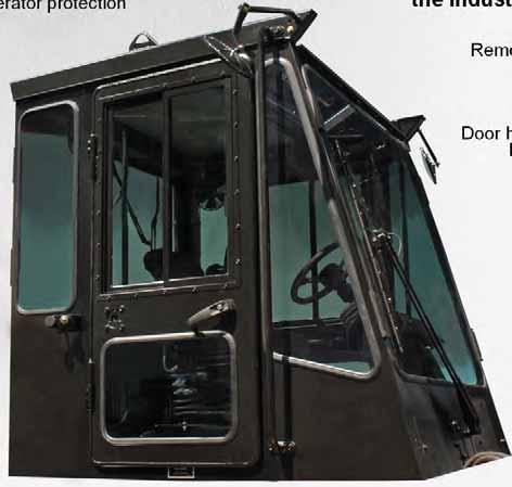 standards One of the most spacious all steel cabs in the industry as well as great features Two doors with