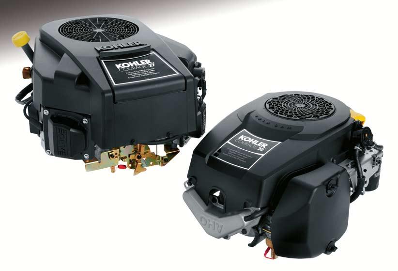 The KOHLER Courage twin-cylinder, vertical-shaft, OHV engines from to 2 hp. Power. Performance. Convenience.