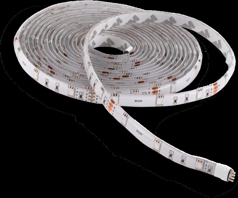 LED Strip Light * Note: Remote control only with RGB version 5 metre LED strip light, with a self-adhesive backing by 3M, can be attached to almost any surface.