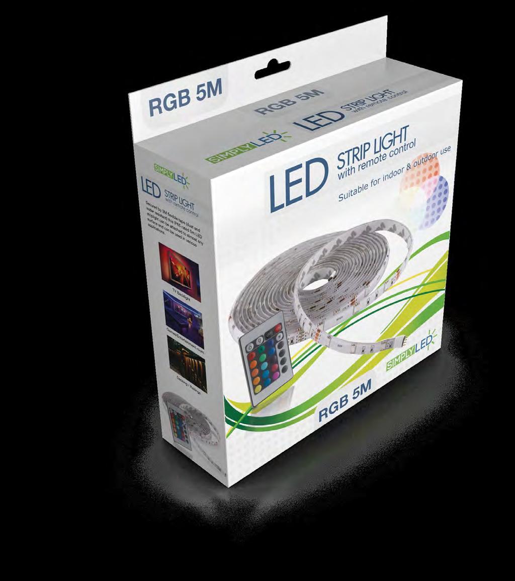 25000hrs Voltage 220V/240V Wattage 28W-30W IP Rating IP65* Size 5000mm x 10mm * Only the LED Strip is