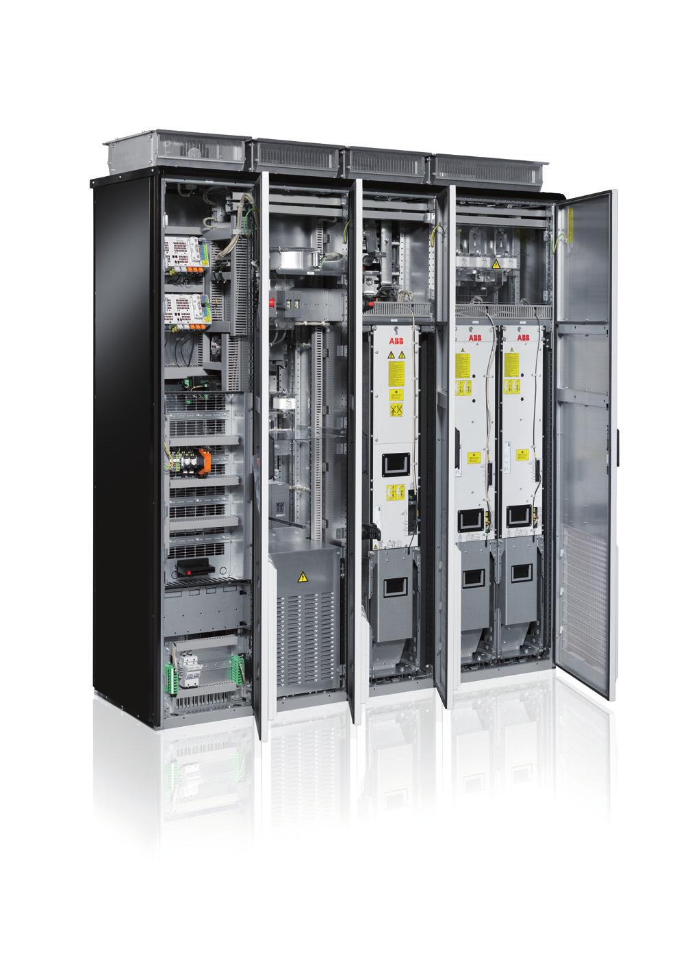 Cabinet-built single drives, ACS880-07 Our cabinet-built single drives are built to order, meeting customer needs despite any technical challenges.