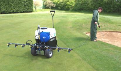 Micro-Spray 50 With its 50 litre tank, will fit through most tennis court and bowling green gates. Micro-Spray 70 The 70 litre version is designed to suit landscapers & estate maintenance work.