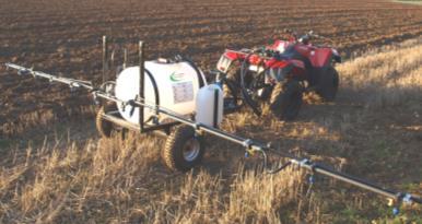 Trailed - 250 litre tank Midi-Spray MDT250E - Standard 250 litre Standard Specification Engine-driven Trailed Sprayer with 4m boom 250 litre tank, circuit rinse and eye-wash tanks, AR70