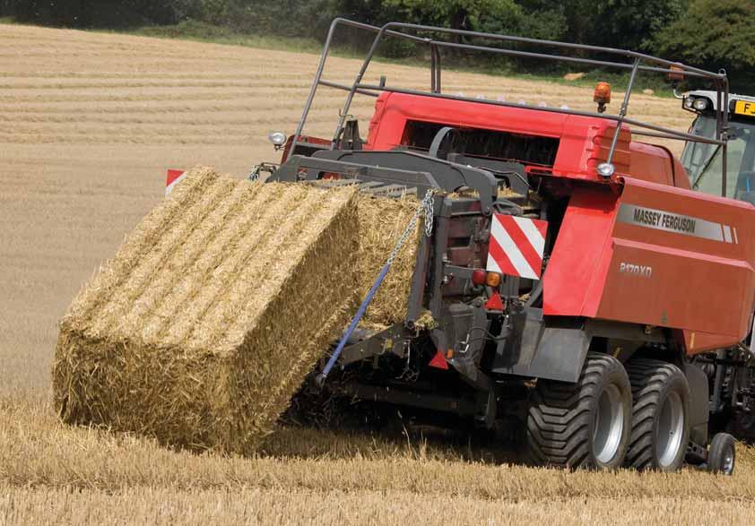 * The new Massey Ferguson 2170 XD, Extra Density, large square baler packs between 15%-20% more material into bales. Designed specifically to lower transport costs with 1.2m x 0.