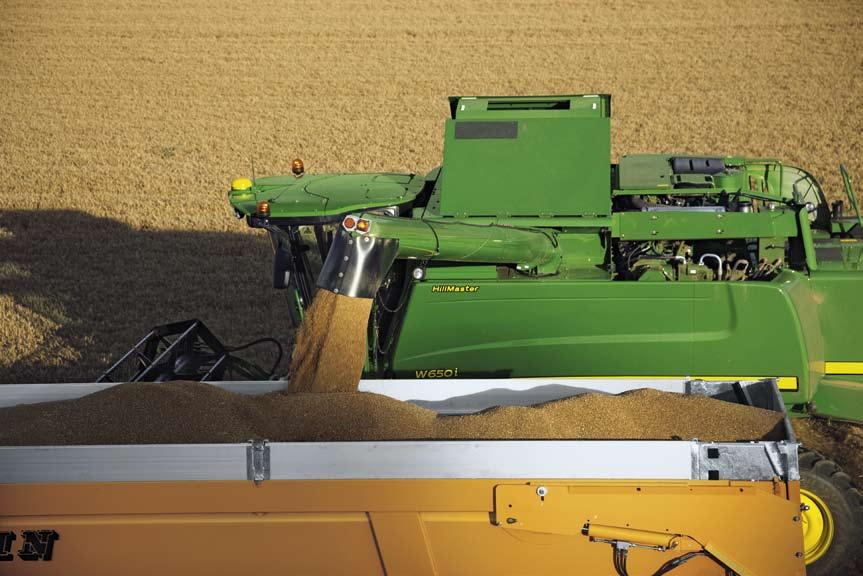 W-Series Combines 19 The grain handling is outstanding Unloading is probably the most stressful part of the entire harvesting process but with a W-Series, you ll unload faster and more comfortably