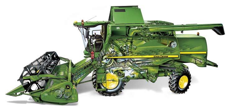 30 Overview & Specifications Meet the machine 1 NEW Deluxe Cab More space and comfort Easy to use harvesting controls Ultimate visibility See pages 6 9 2 NEW header line-up Full range for all crops