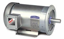 Features include 300 Series stainless steel on all external surfaces, encapsulated windings, and a labyrinth seal on both ends of the shaft extension to protect motor bearings by rotating and