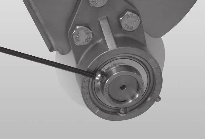 Preventive Maintenance and Adjustment 5. Tighten the hole flange with bearing fasteners (Figure 7, item ) using a hex wrench (Figure 7, item ) to 6 N m (5 in lbs).