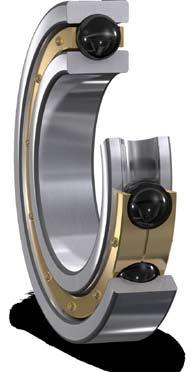 These bearings are equipped with rolling elements made of bearing grade silicon nitride.