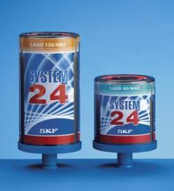 SKF Greases and SYSTEM 24 SYSTEM 24 automatic lubricator LGEP2 extreme pressure grease NLGI 2 lithium soap