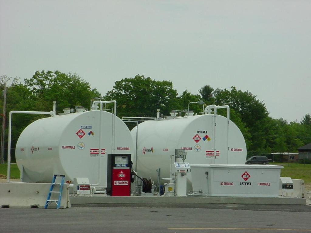 Here is a typical a two product above ground, Fuel fuel Farms storage tanks with delivery system