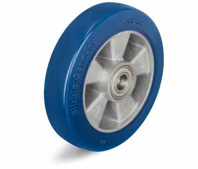 Series: ALBS Heavy duty wheels with polyurethane tread, with aluminium wheel centre 180-1150 kg RoHS Tread & tyre hardness Temperature resistance Rolling resistance Operating noise Floor surface