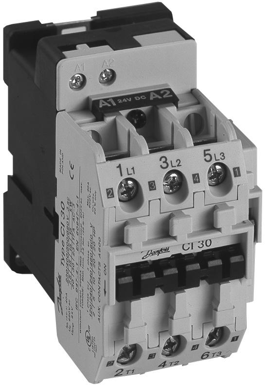 Contactors CI 9 DC CI 30 DC (no built-in auxiliary contacts) Contactors CI 9 DC CI 30 DC cover the range 4 5 kw. The operation of the coil is controlled by an electronic circuit.