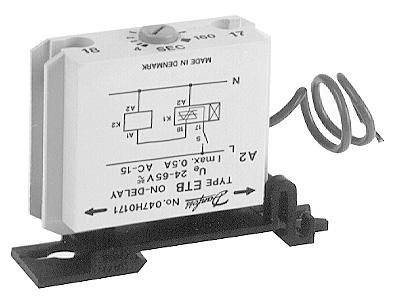 ON-delay clip-on timers for AC control voltage 50 / 60 Hz ETB electronic clip-on timers are for use with Danfoss