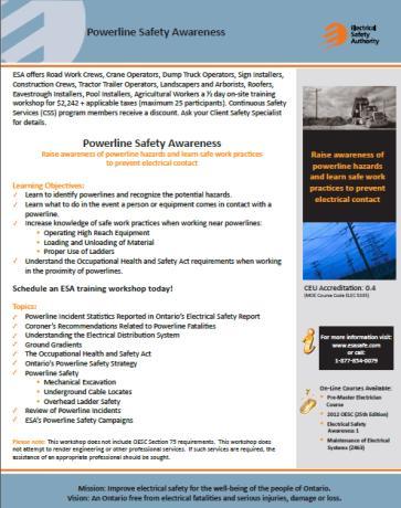 Occupational Health and Safety requirements Contractors to provide a documented
