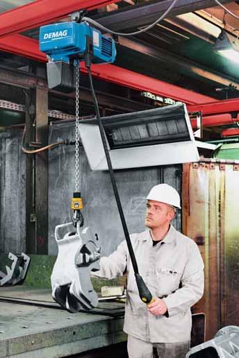 Demag DC-Pro chain hoist: A new industrial standard Made by Demag All inclusive: fully featured instead of extras price list Many features are already integrated into the Demag DC-Pro chain hoist as