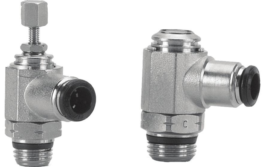 The main difference is that the needle valve controls the flow in both directions (BI-Flow), while the Flow Control Valve only ensures control in one direction (Flow In or Flow Out).