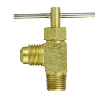 Needle Valves Good For Hydraulic-Pneumatic Instrumentation Systems For Automotive and Industrial Applications Brass Body and Steel Handle Use With Copper, Aluminum, Steel, and Plastic Tubing