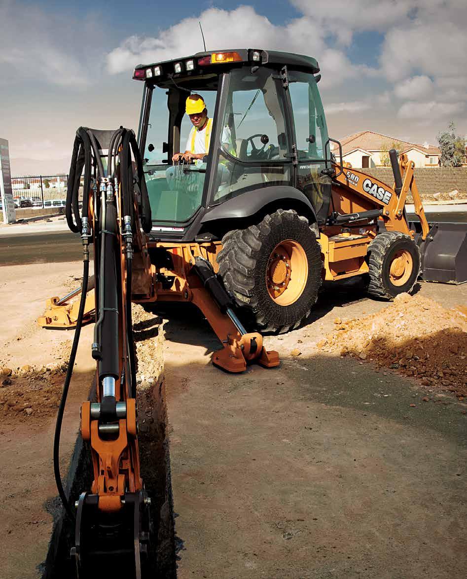 PROCONTROL MEANS PRECISION When swinging the backhoe from side to side, our exclusive ProControl swing dampening system stops