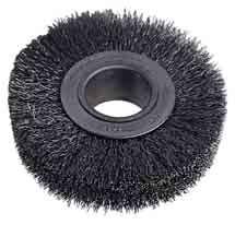 295 WIRE WHEELS & BRUSHES Wire Wheels Industrial rotary wire wheels and brushes are available as a comprehensive range including circular brushes, shaft mounted arbor style and de-carbonising brushes