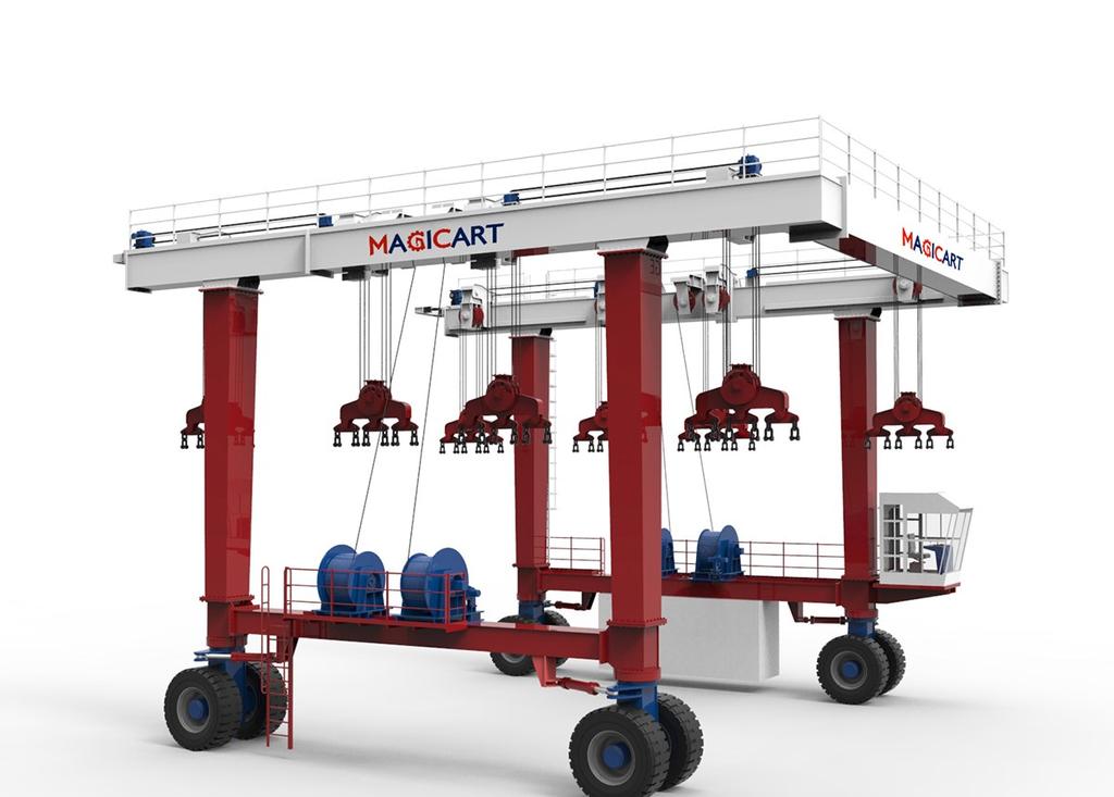 GH Model Mobile Gantry Crane Rubber Tyred Gantry Crane Standard W-red Color Customized Solution The GH series mobile gantry crane is ideally suited to current industrial application, in which plant