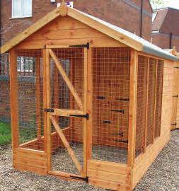 940mm hole size 380mm x 305mm framing 38mm x 50mm cladding 16mm x 125mm 2 Sliding hatches, one at either end 4 x 3 5 (at base) Run with 13mm x 13mm galvanised wire mesh 2 4 x 3 5 (at base) Hut with