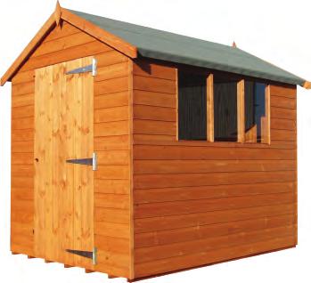 sheds sheds Cabin Front and side fixed windows Roof overhang 1 or 300mm Central door Sizes from: 1.52m x 2.13m (5 x 7 ) up to 2.