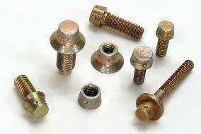 conventional screws, nuts and bolts Tapered head is