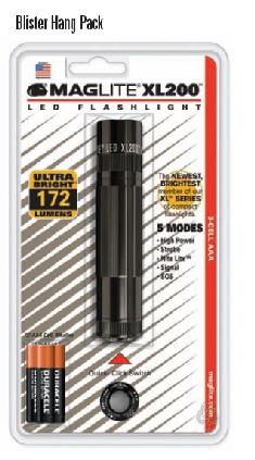 FLASHLIGHT XL 200 LED Selectable Modes 1 High Power 2 25%