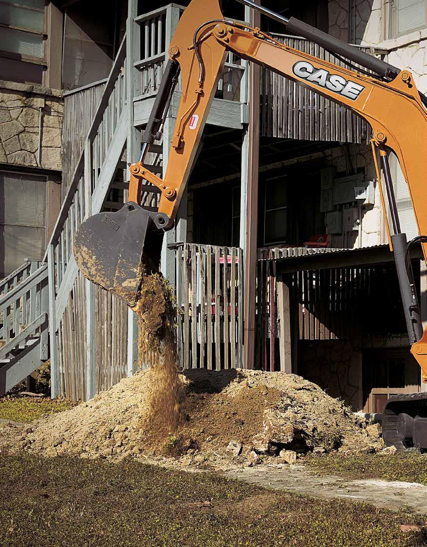 COMPACT CLASS, MID-SIZE MUSCLE. CX55B The CX55B pushes the envelope of what it means to be a mini-excavator.