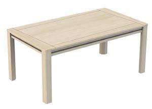 500961 Table tonneau 180 x 105 cm 1 allonge centrale
