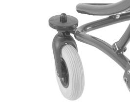 Remove the nut-cap and unscrew the front casters from the bottom frame by unscrewing the lock nut on top of the fender wheel (see figure 23).
