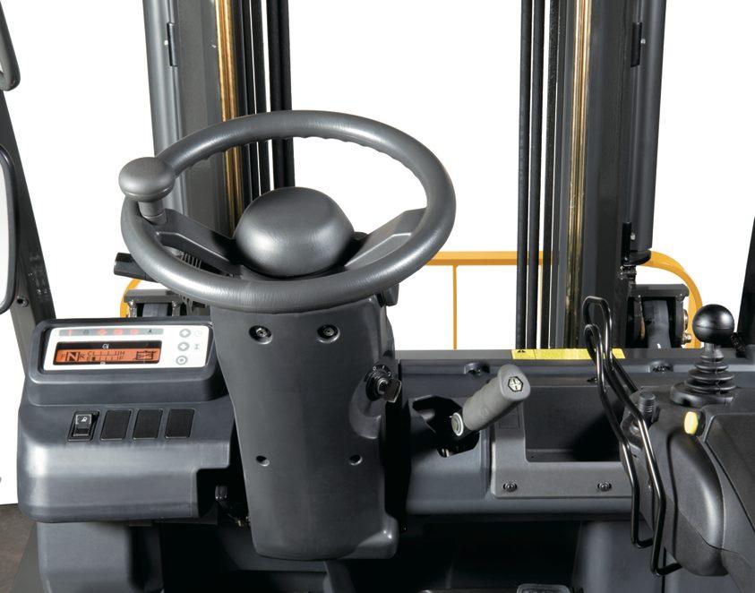 Safety Fully enhanced safety Antiroll mechanism for assured safety while turning The maintenance-free antiroll control system enhances the lateral stability of the truck