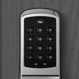Pushbutton keypad option available Voice-Guided Programming Yale