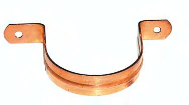EI 48 Solid Copper Pipe Strap c/w nails Material: Solid copper sheet stock Size Range: 1/2", 3/4", 1', 1 1/4", 1 1/2", and 2". Ordering: Specify copper tube size required.