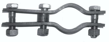 EI 62 Std. 3-Bolt Pipe Clamp Material : Application : Ordering : Approvals : Carbon Steel Designed for suspending heavy-duty, high-temperature pipe runs up to 4 thick insulation.