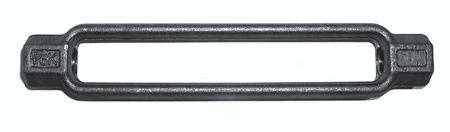 EI 333 Turnbuckle Material: Application: Ordering: Forged Steel Designed as a hanger rod connection with up to 6" adjustment. One end has left hand thread while the other has right hand threads.