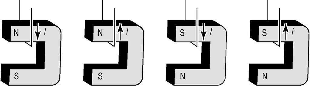 wire through the platform is now flowing in the opposite direction. Sketch the compasses and their alignment below, also indicating the direction of the current.