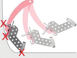 See Appendix A for a guideline to some common brake pedal extender configurations.