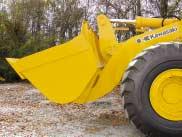 yard bucket Easy loading Excellent load retention Full assortment of edges and teeth Complete array of attachments available