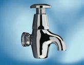 PERFORMA SELF-CLOSING BASIN TAPS 880 PRESTEX SELF-CLOSING BIB TAP 883 SELF-CLOSING BIB TAP Bib tap with flow regulator situated under the handle for on site adjustment.
