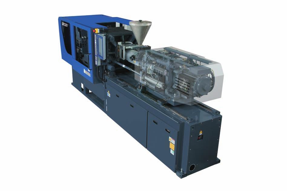 SE-EV Injection Unit Features Injection speeds up to 550 mm/sec and an HP model with speeds up to 1000 mm/sec New resin change purge mode reduces purge time by 50% and uses less resin Energy Saving