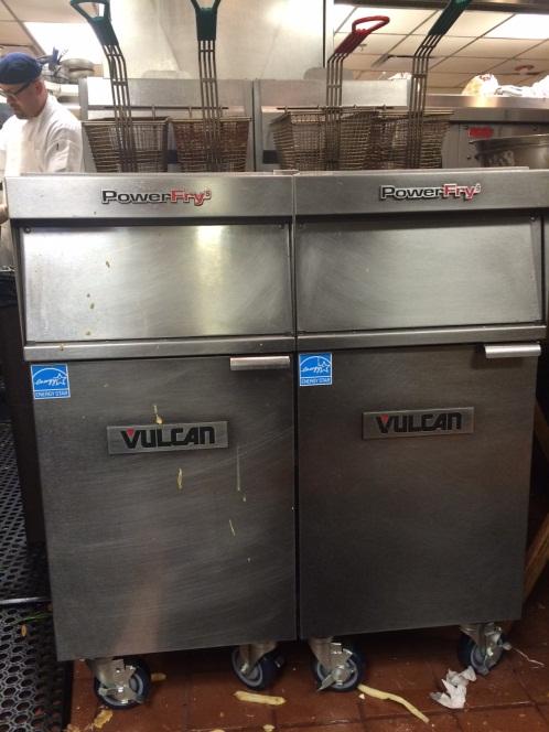 At Aria Café, the second baseline fryer was replaced with two Vulcan 1VK45 series fryers (Figure 14). The replacement consumed 4.2 therms per day when it was in use and.93 therms when it was not.
