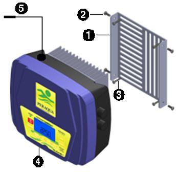 7. Installing Smart Energy Saver Figure 2 Wall mounting bracket. Controller to mounting bracket screws.