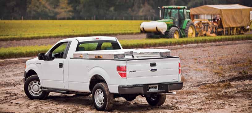 INDUSTRIL GRDE luminum Toolboxes luminum Single Lid Crossover oxes Dimensions (inches) b c d e f g Cu. ft. Most popular design with multiple sizes and shapes to fit nearly every truck bed size.