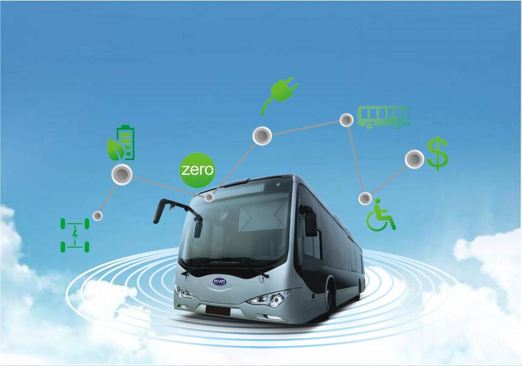 BYD Electric Bus - Advantages Recyclable Aluminum Body Long Range 100% Environmentally Friendly