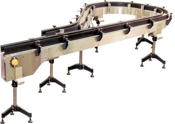 17 TCM STAINLESS STEEL PALLET CHAIN CONVEYOR FOR LOADS up to 20 kg/m The TCM is a stainless steel pallet chain conveyor to transport and/or accumulate products such as bottles, flasks, cans, plastic