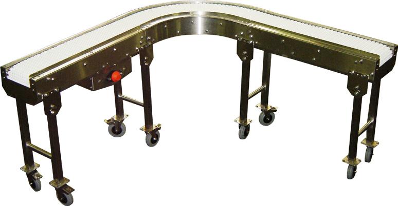 18 TBMi STAINLESS STEEL MODULAR BELT CONVEYOR FOR LOADS up to 30 kg/m The TBMi is modular belt conveyor in stainless steel to transport and/or accumulate a large different type of products, weighing