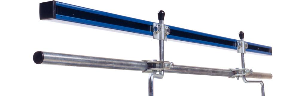 20 GUIDES ACCESSORIES Guide Ø25 galvanized steel tube = Height and width-adjustable ± 100 mm, = Available for both straight and curved conveyors, =